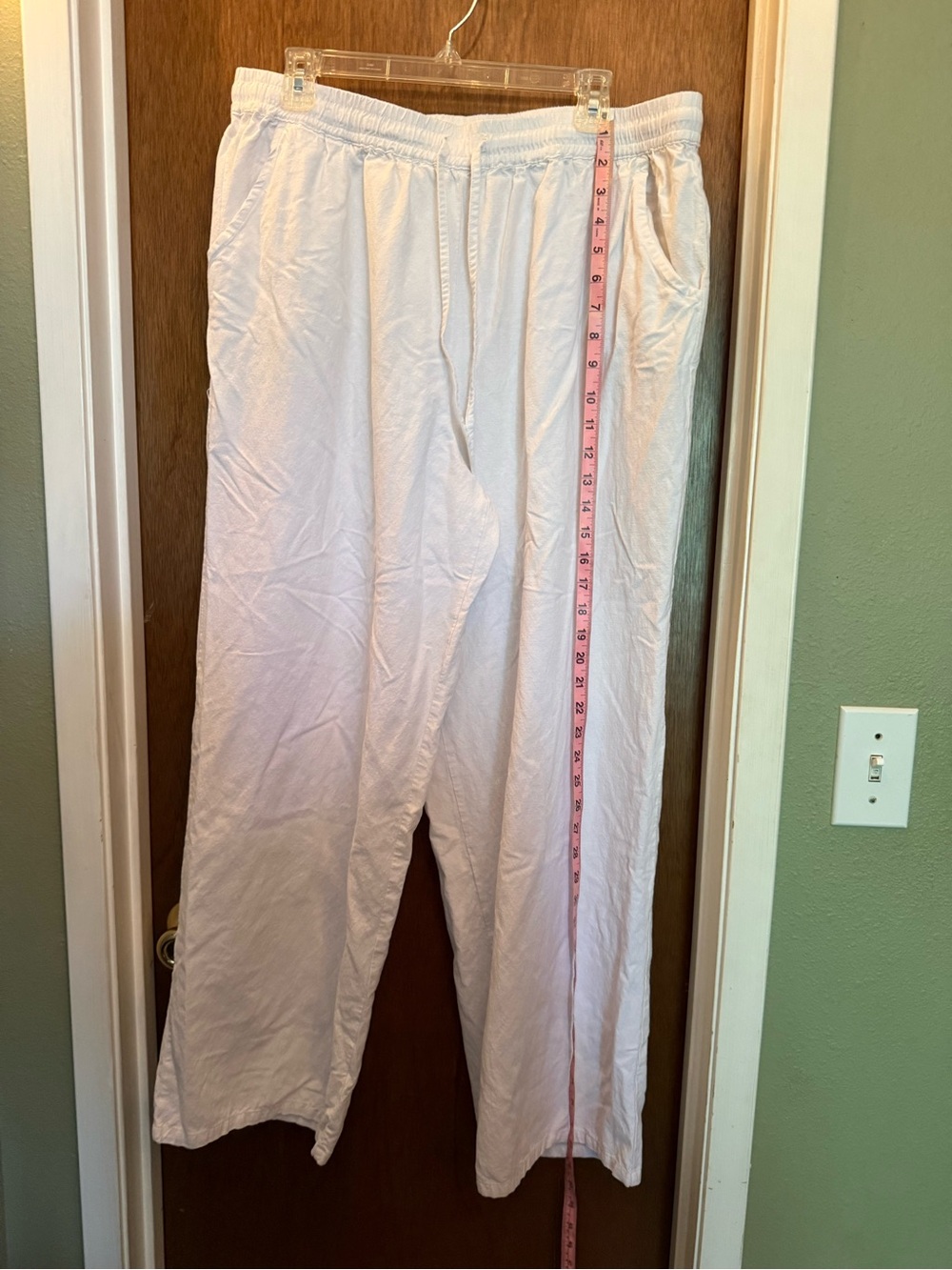 Women’s Lightweight White Drawstring Lounge Pants - Picture 3 of 7